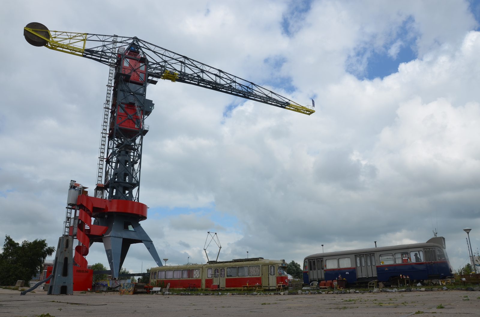 An old pile-driving crane on the NDSM-werf in Amsterdam-Noord