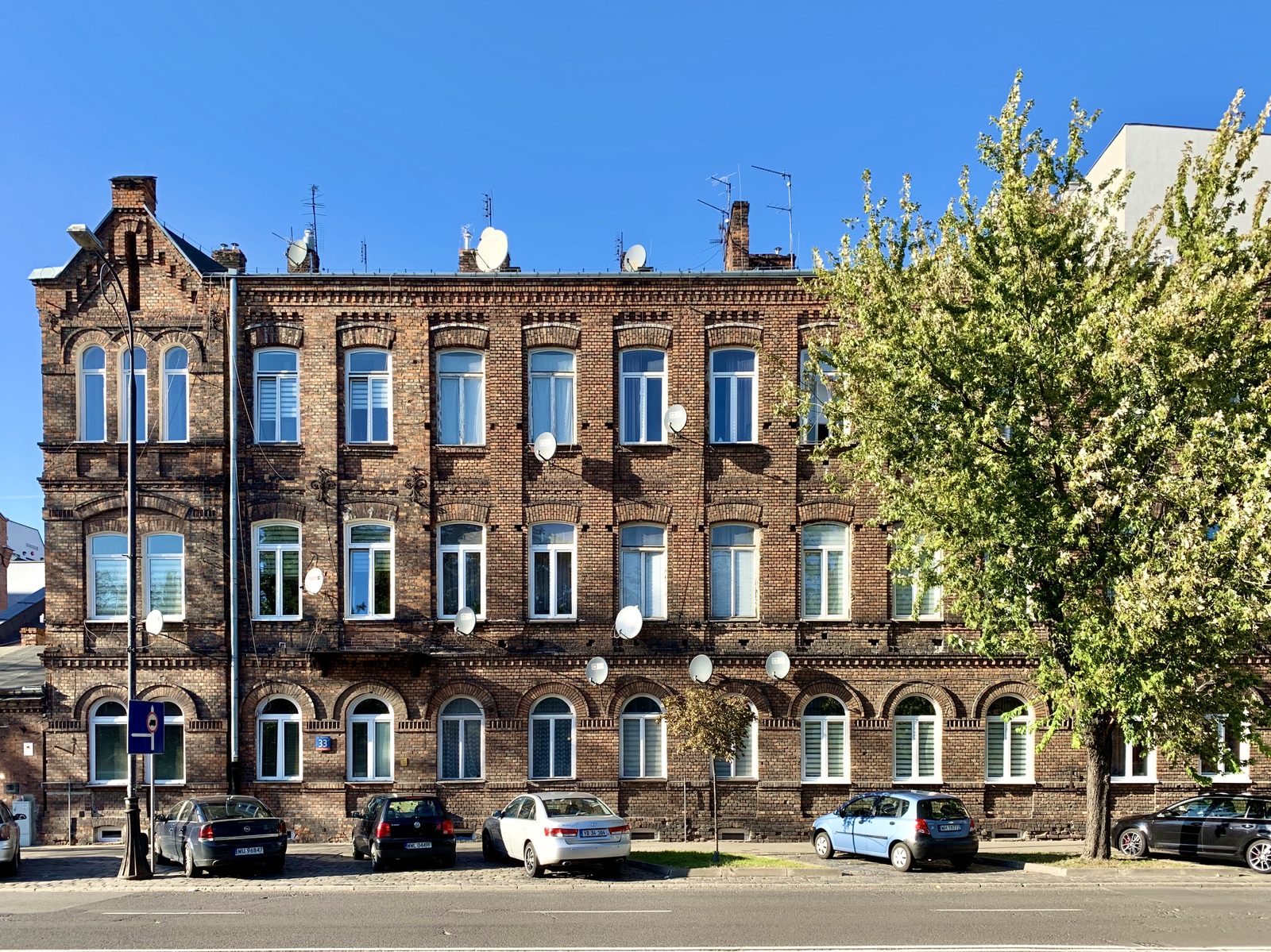 19th-century brick tenements on ulica Ząbkowska in Praga Północ