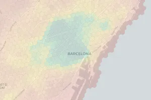 Barcelona neighborhood heatmap