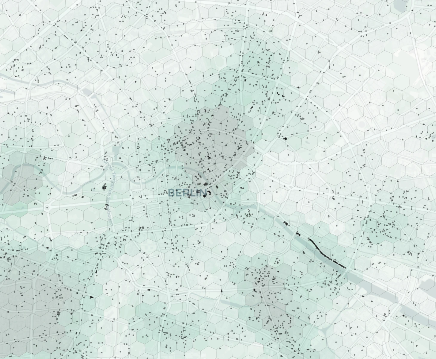 Berlin Cafes & Culture heatmap -- neighborhood scores