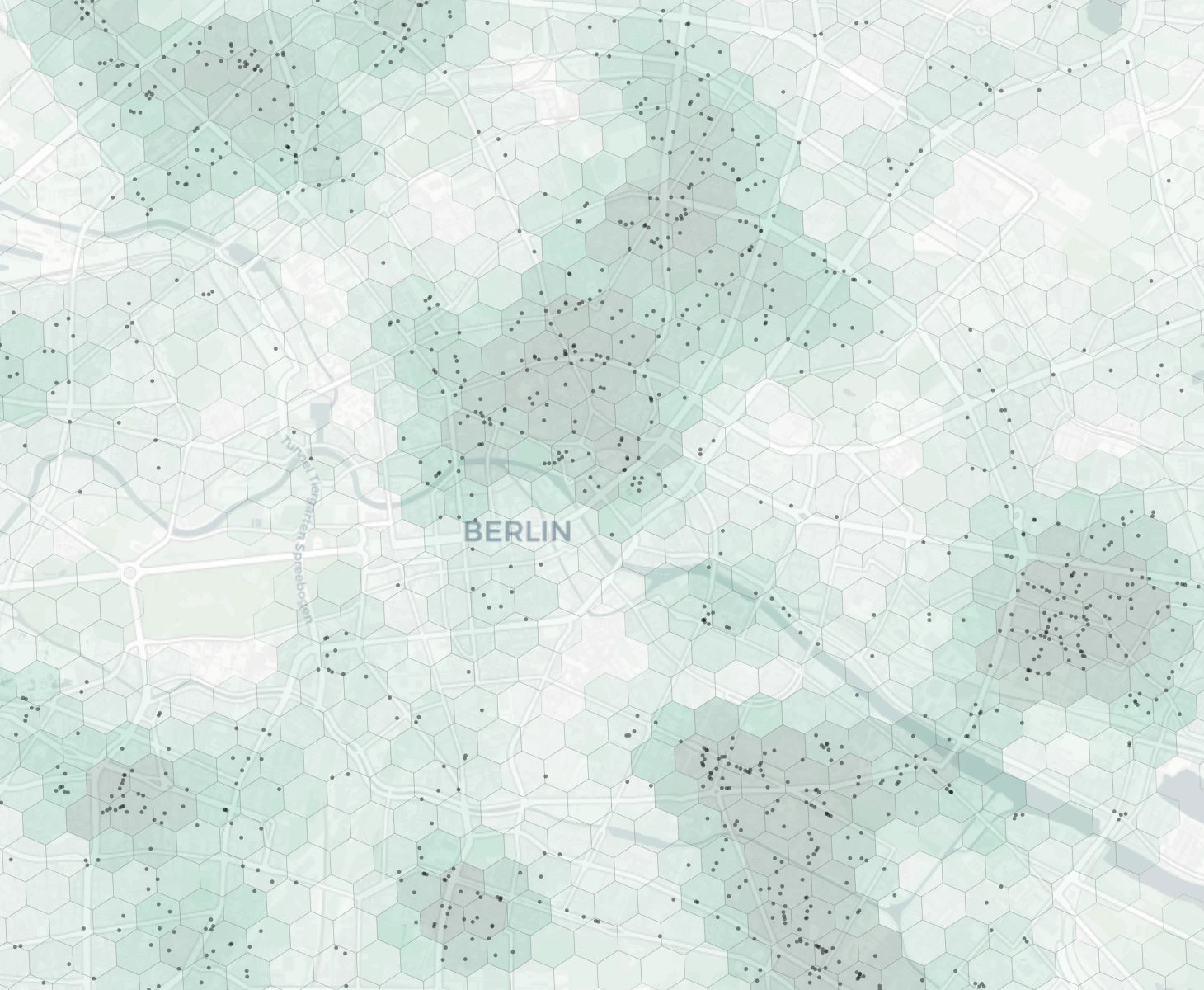 Berlin Nightlife heatmap -- neighborhood scores