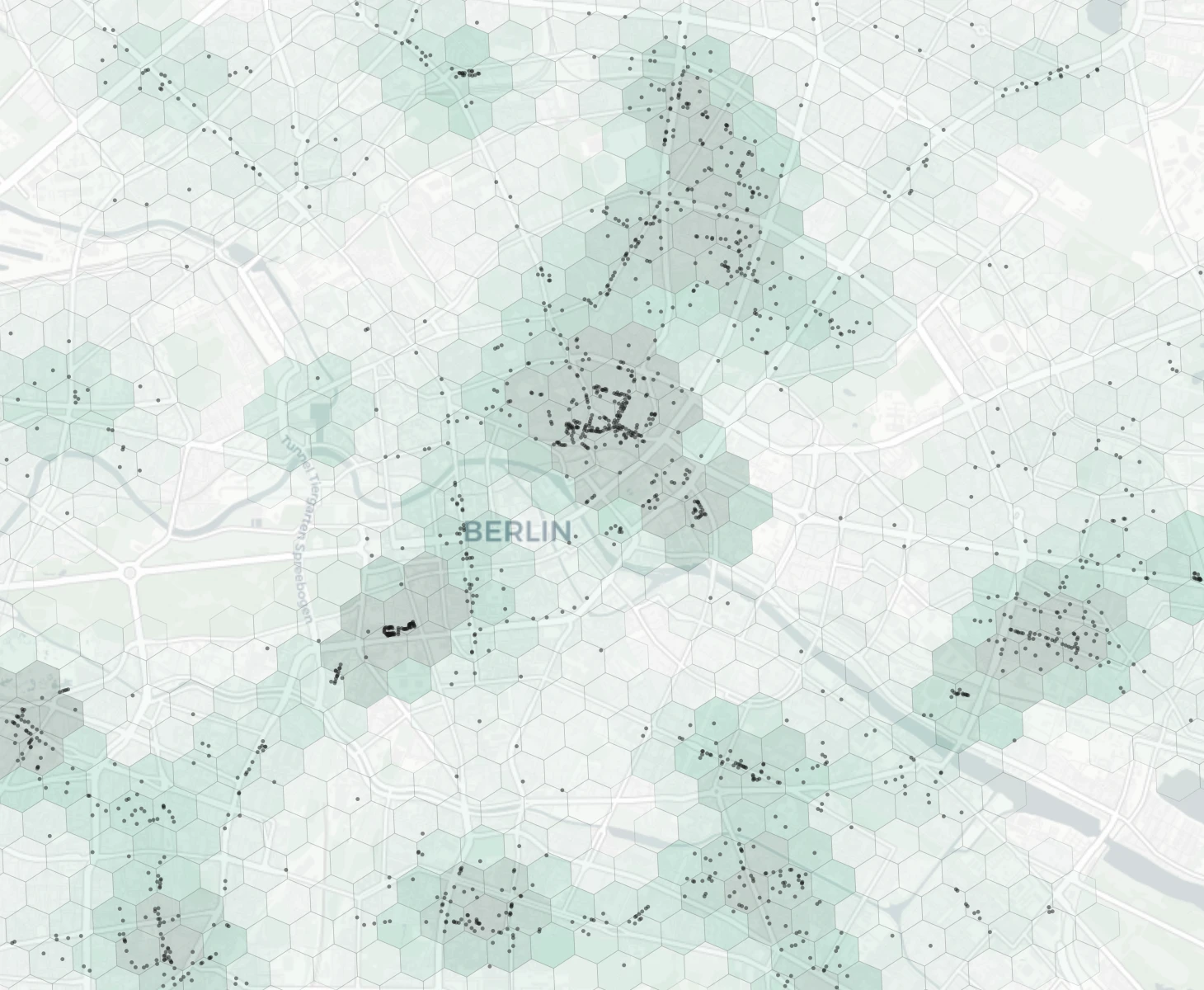 Berlin Shopping heatmap -- neighborhood scores