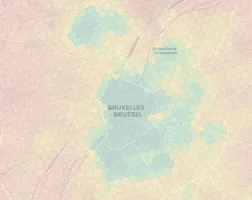 Brussels neighborhood heatmap