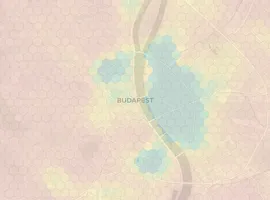 Budapest neighborhood heatmap