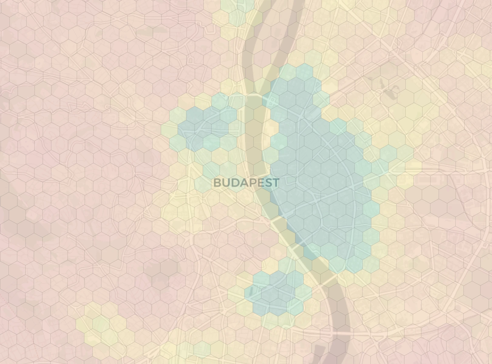 Budapest neighborhood livability heatmap