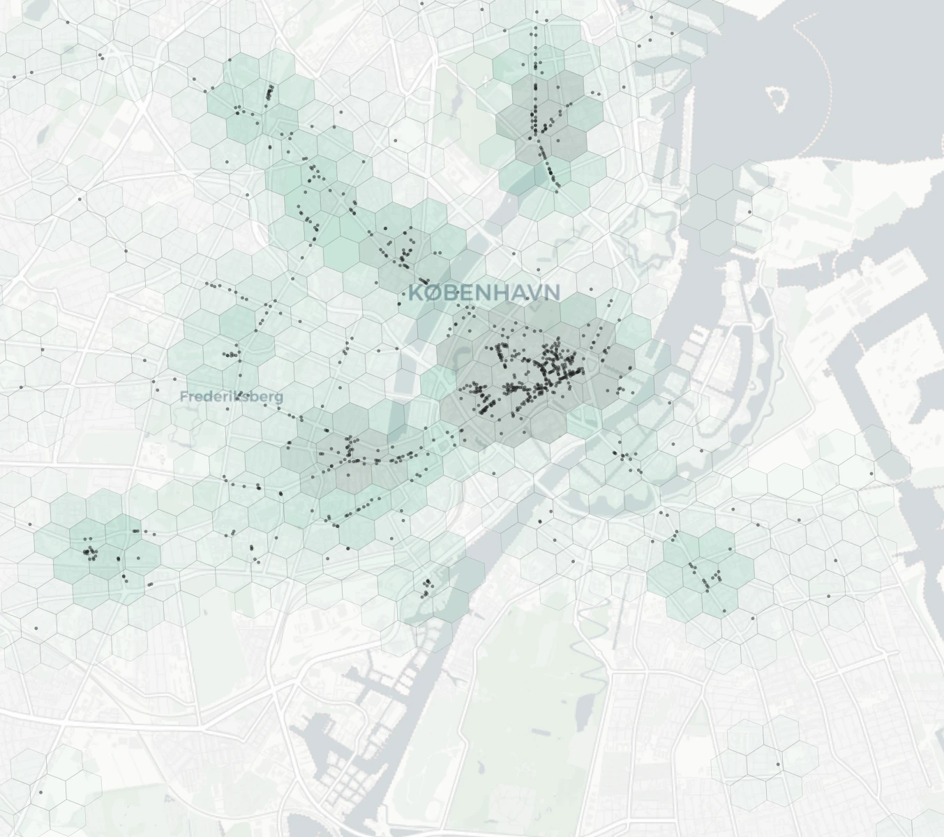 Copenhagen Shopping heatmap -- neighborhood scores