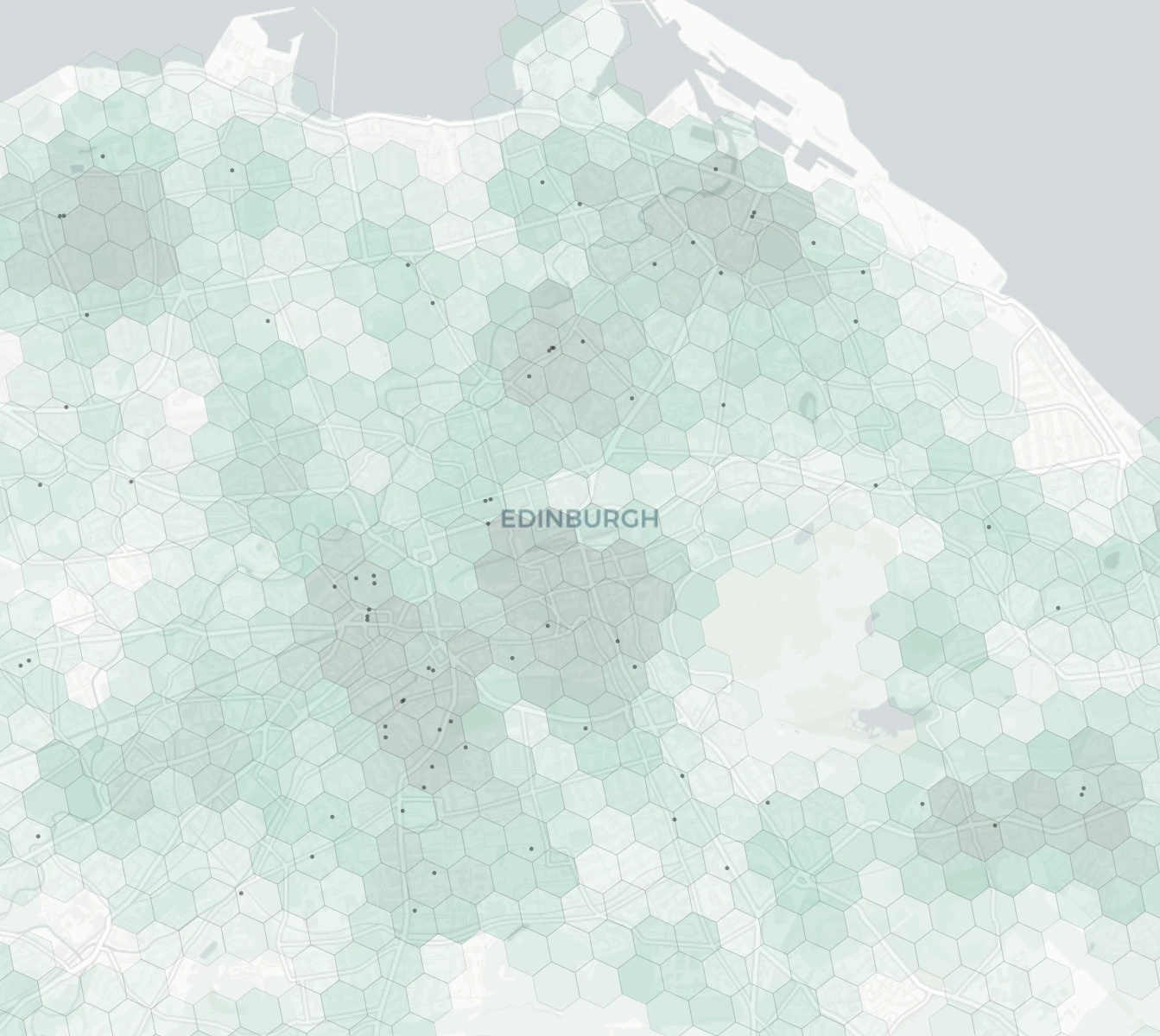 Edinburgh Family heatmap -- neighborhood scores
