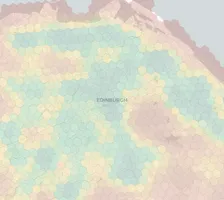 Edinburgh neighborhood heatmap