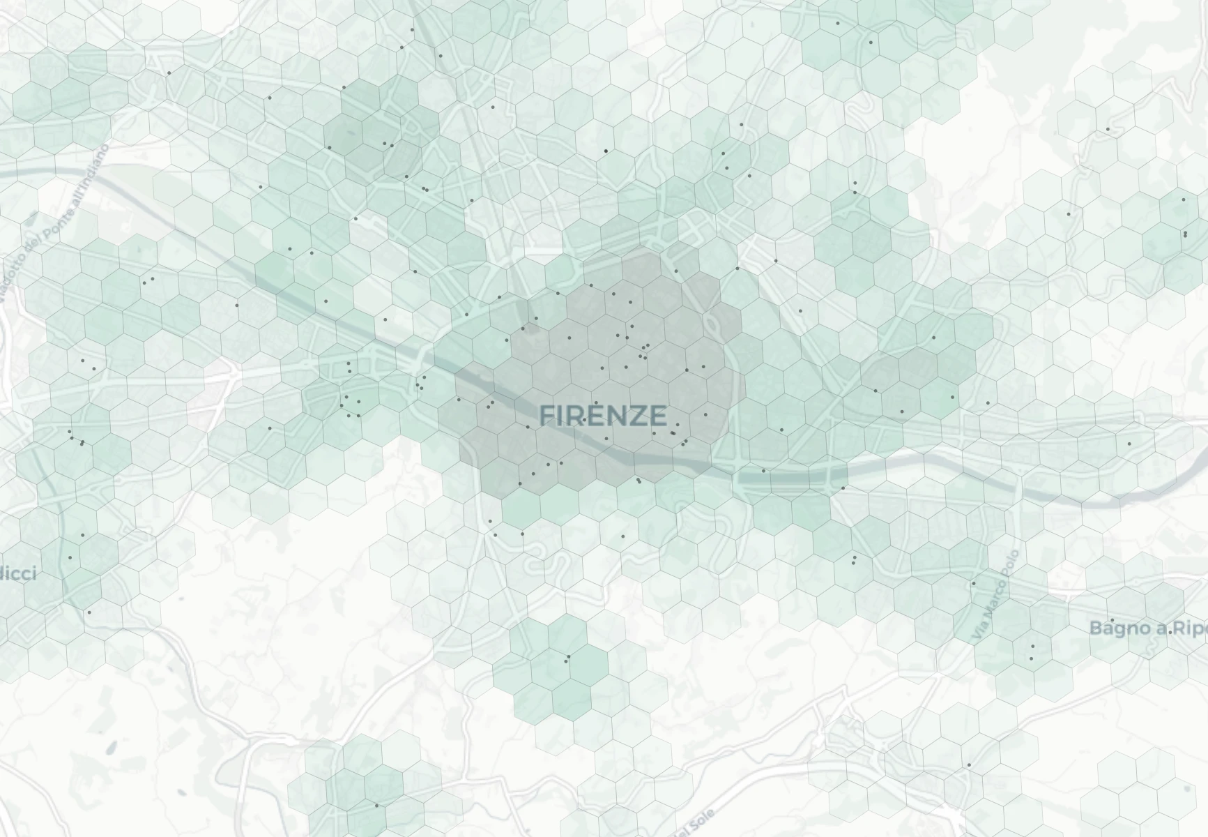 Florence Family heatmap -- neighborhood scores