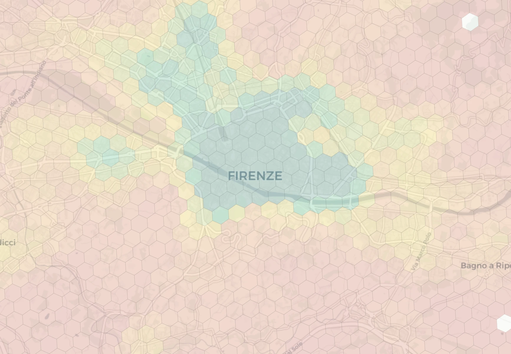 Florence neighborhood livability heatmap