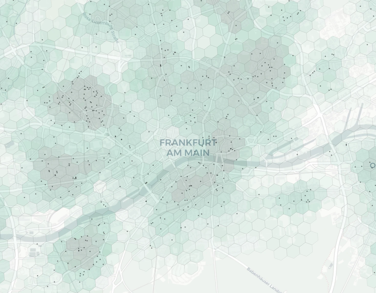Frankfurt Family heatmap -- neighborhood scores