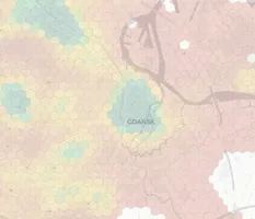 Gdansk neighborhood heatmap