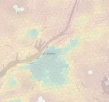 Gothenburg neighborhood heatmap