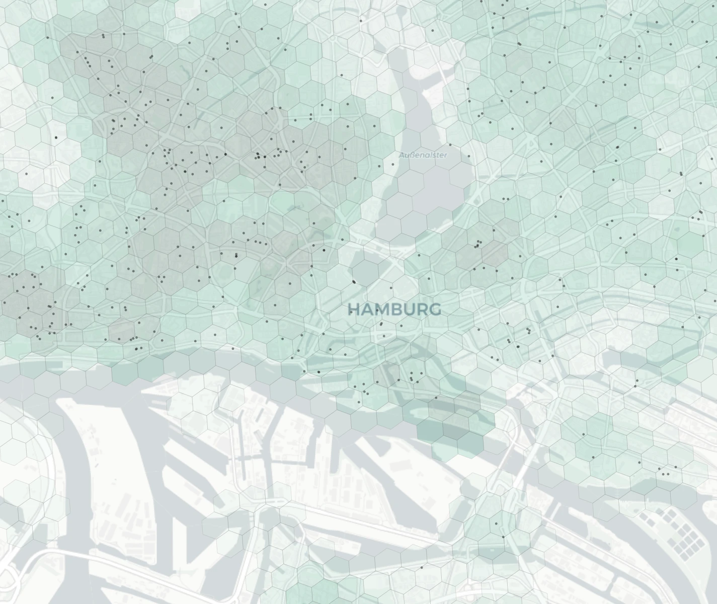 Hamburg Family heatmap -- neighborhood scores