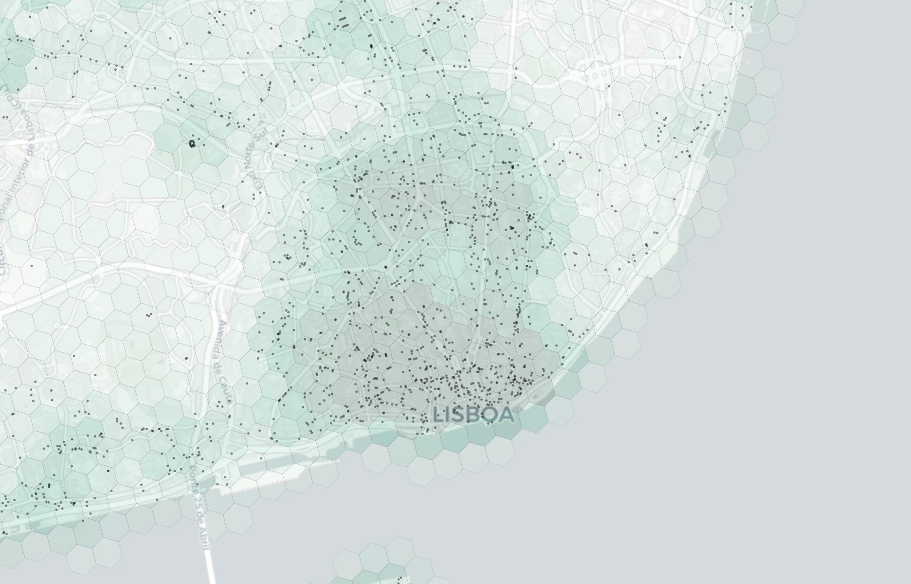 Lisbon Cafes & Culture heatmap -- neighborhood scores