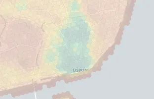 Lisbon neighborhood heatmap