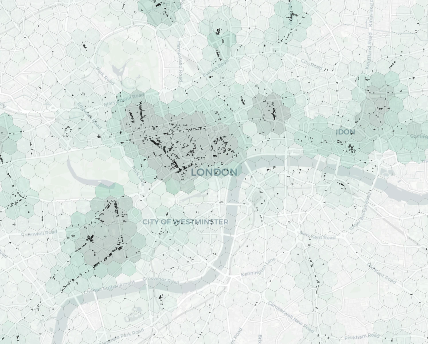 London Shopping heatmap -- neighborhood scores