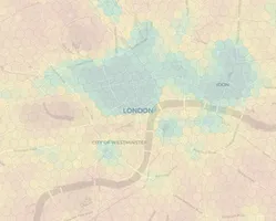 London neighborhood heatmap