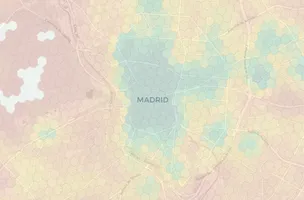 Madrid neighborhood heatmap