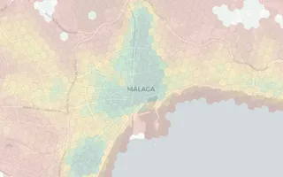 Malaga neighborhood heatmap