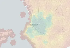 Marseille neighborhood heatmap
