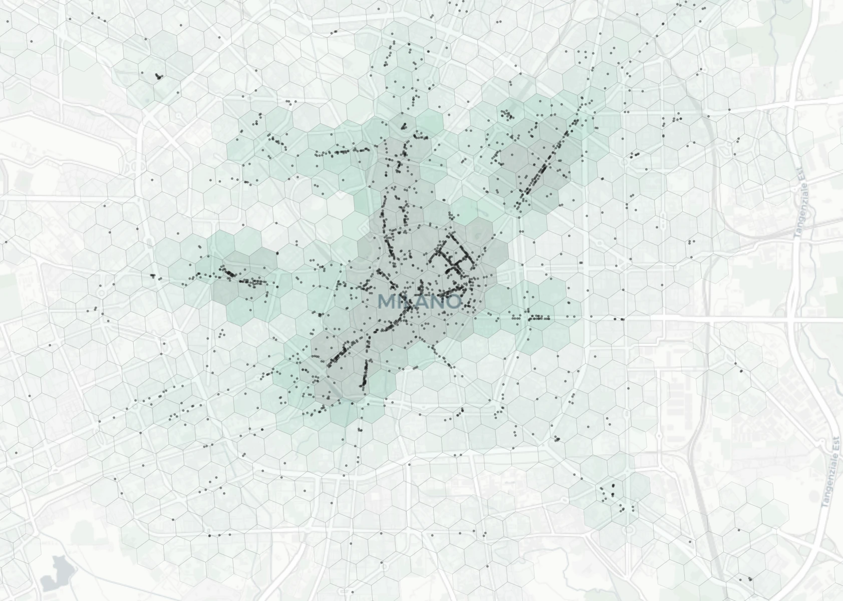 Milan Shopping heatmap -- neighborhood scores