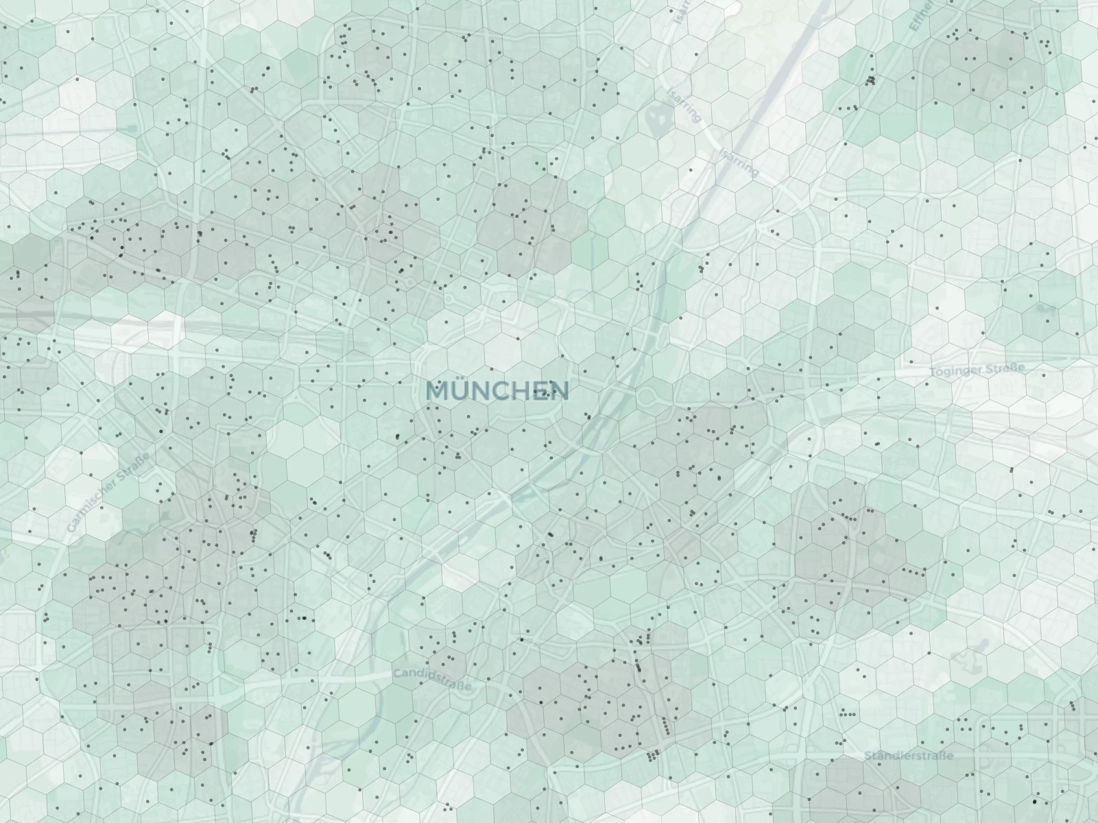 Munich Family heatmap -- neighborhood scores
