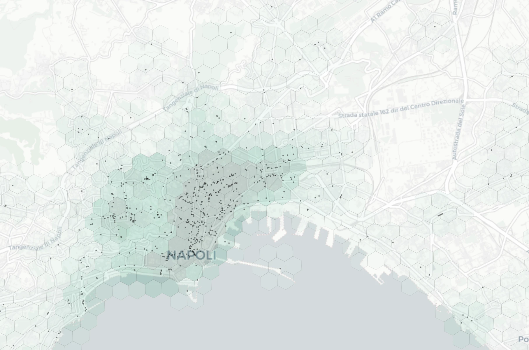 Naples Cafes & Culture heatmap -- neighborhood scores