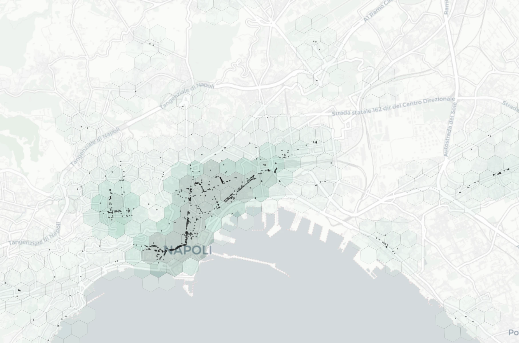 Naples Shopping heatmap -- neighborhood scores