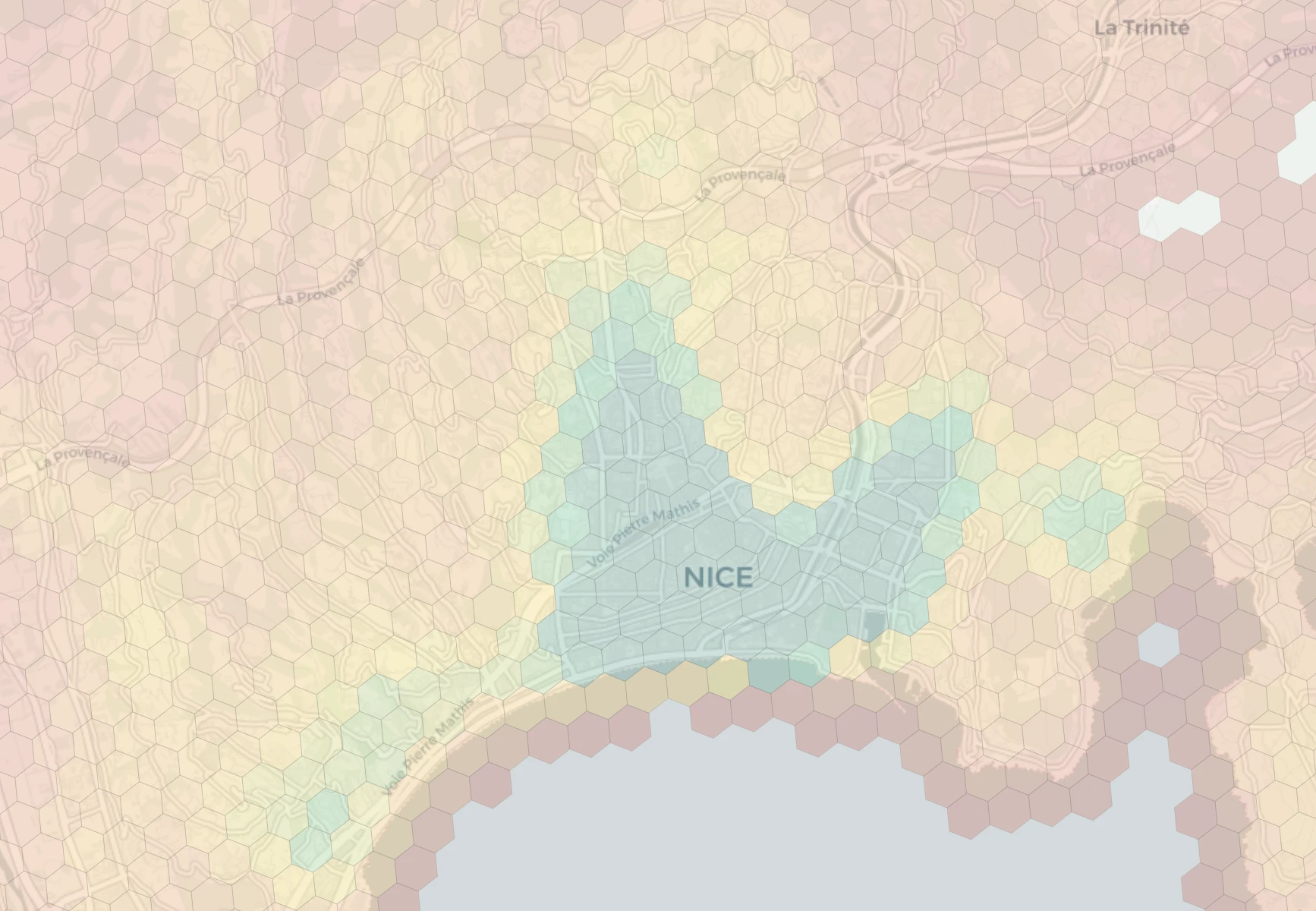 Nice neighborhood livability heatmap
