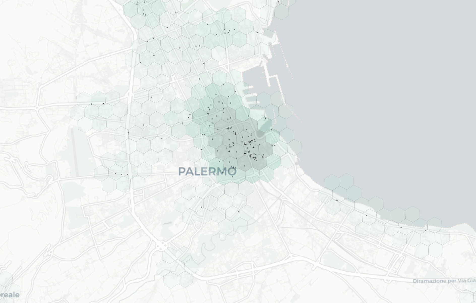 Palermo Nightlife heatmap -- neighborhood scores