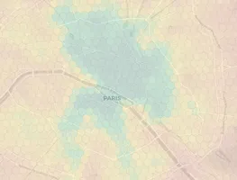 Paris neighborhood heatmap