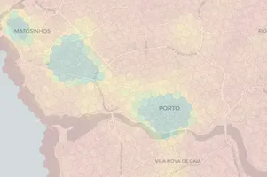 Porto neighborhood heatmap
