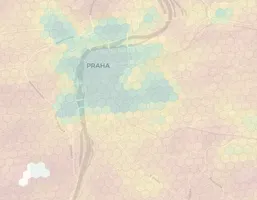Prague neighborhood heatmap