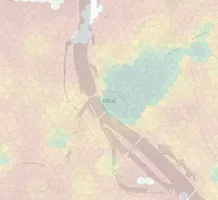 Riga neighborhood heatmap
