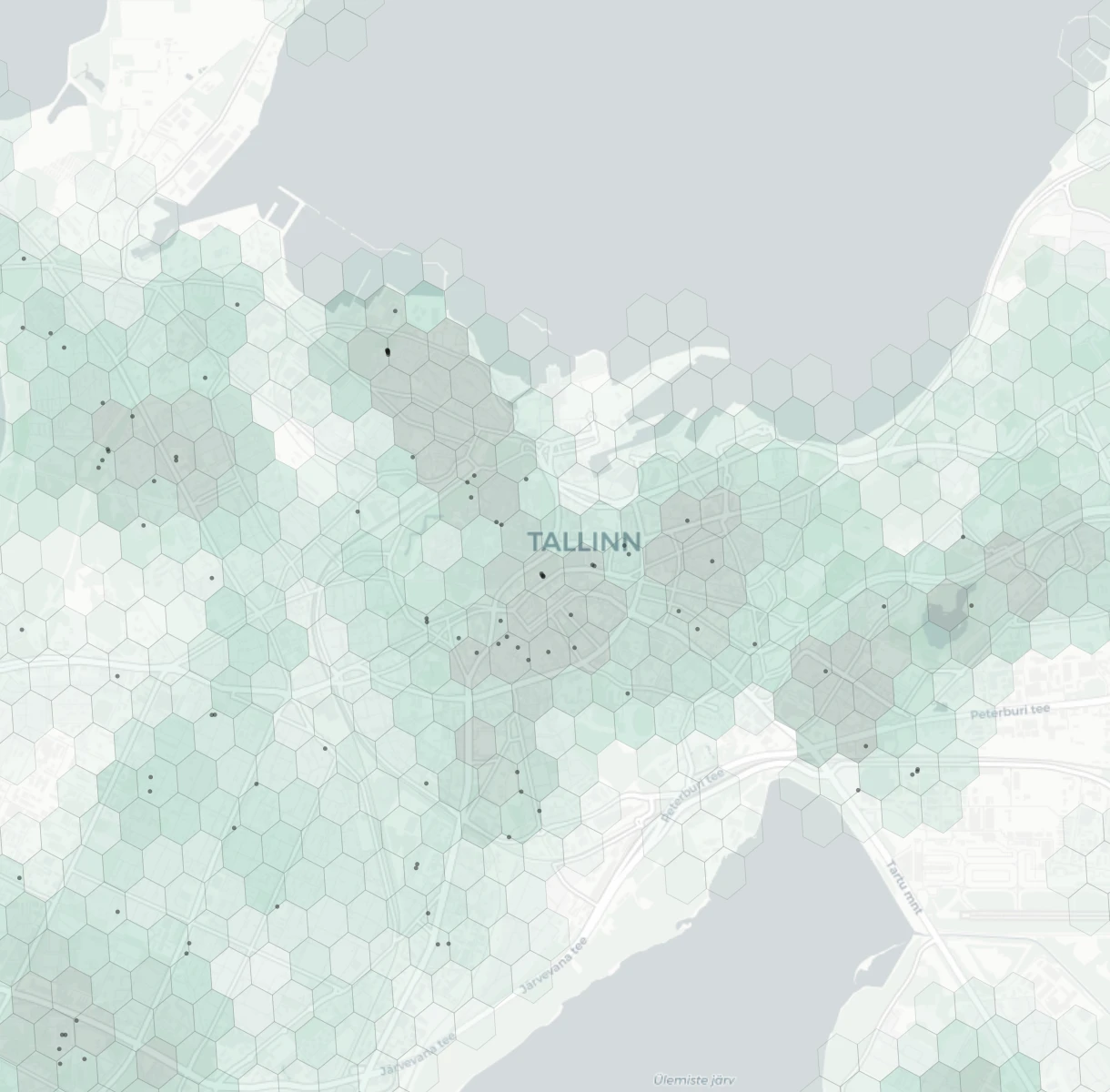 Tallinn Family heatmap -- neighborhood scores