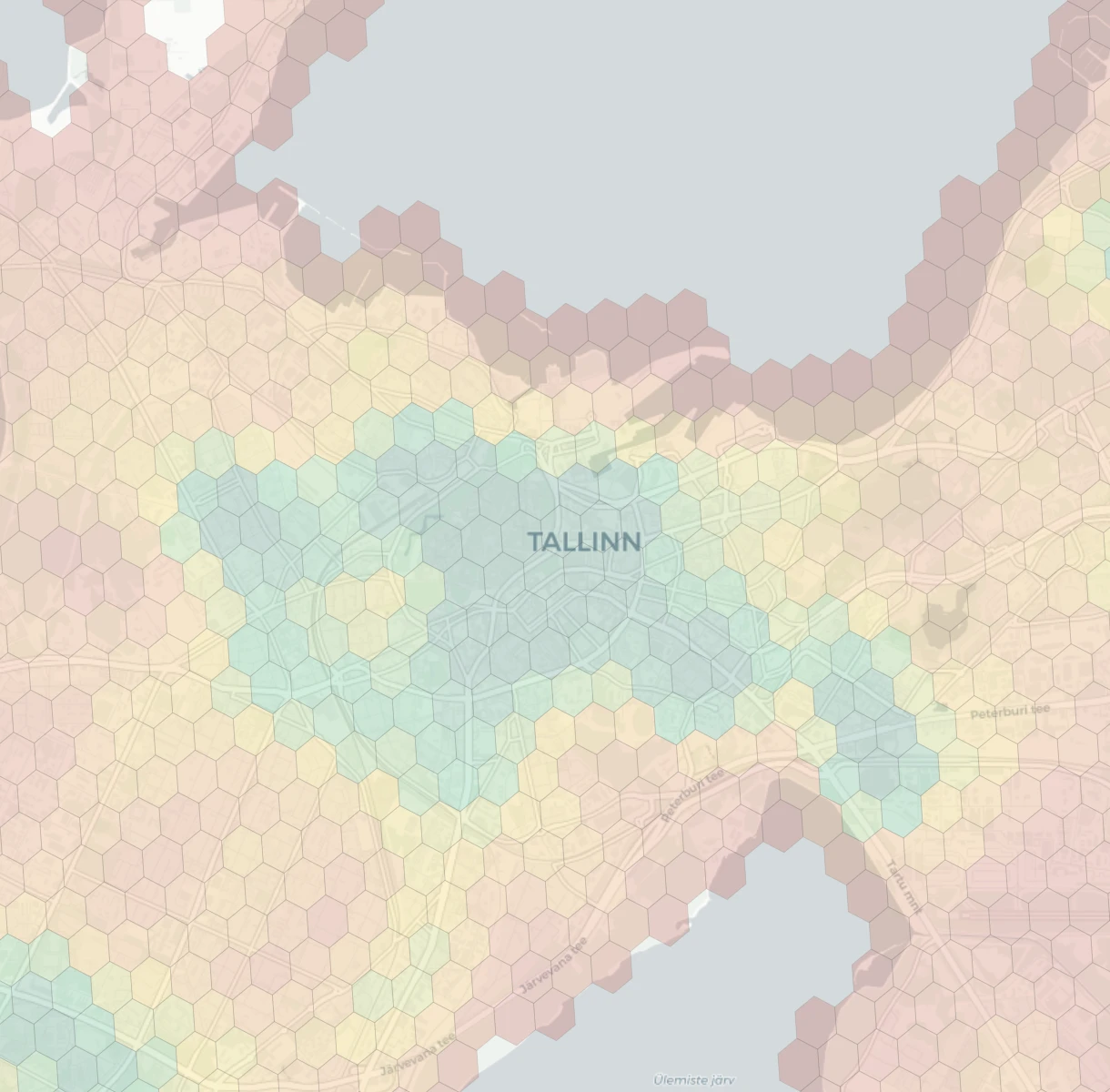 Tallinn neighborhood livability heatmap