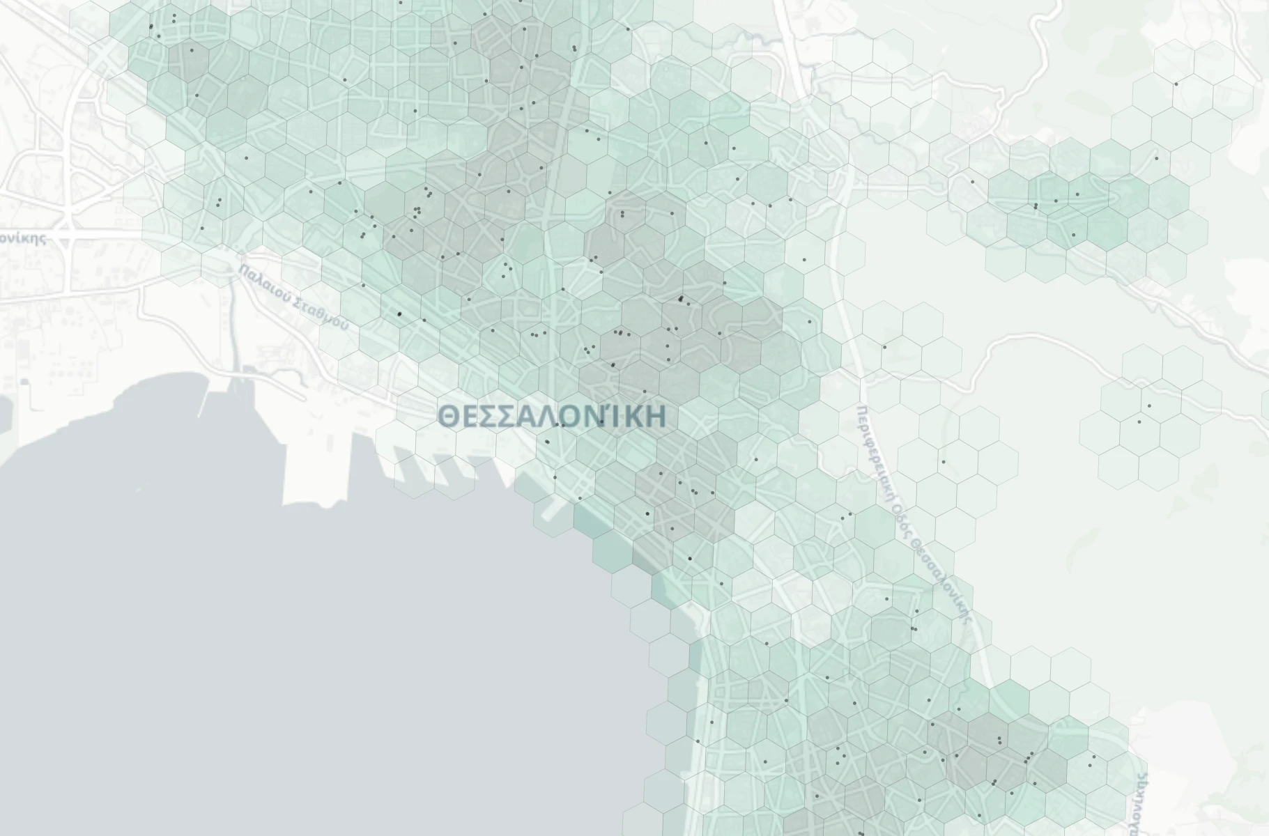 Thessaloniki Family heatmap -- neighborhood scores