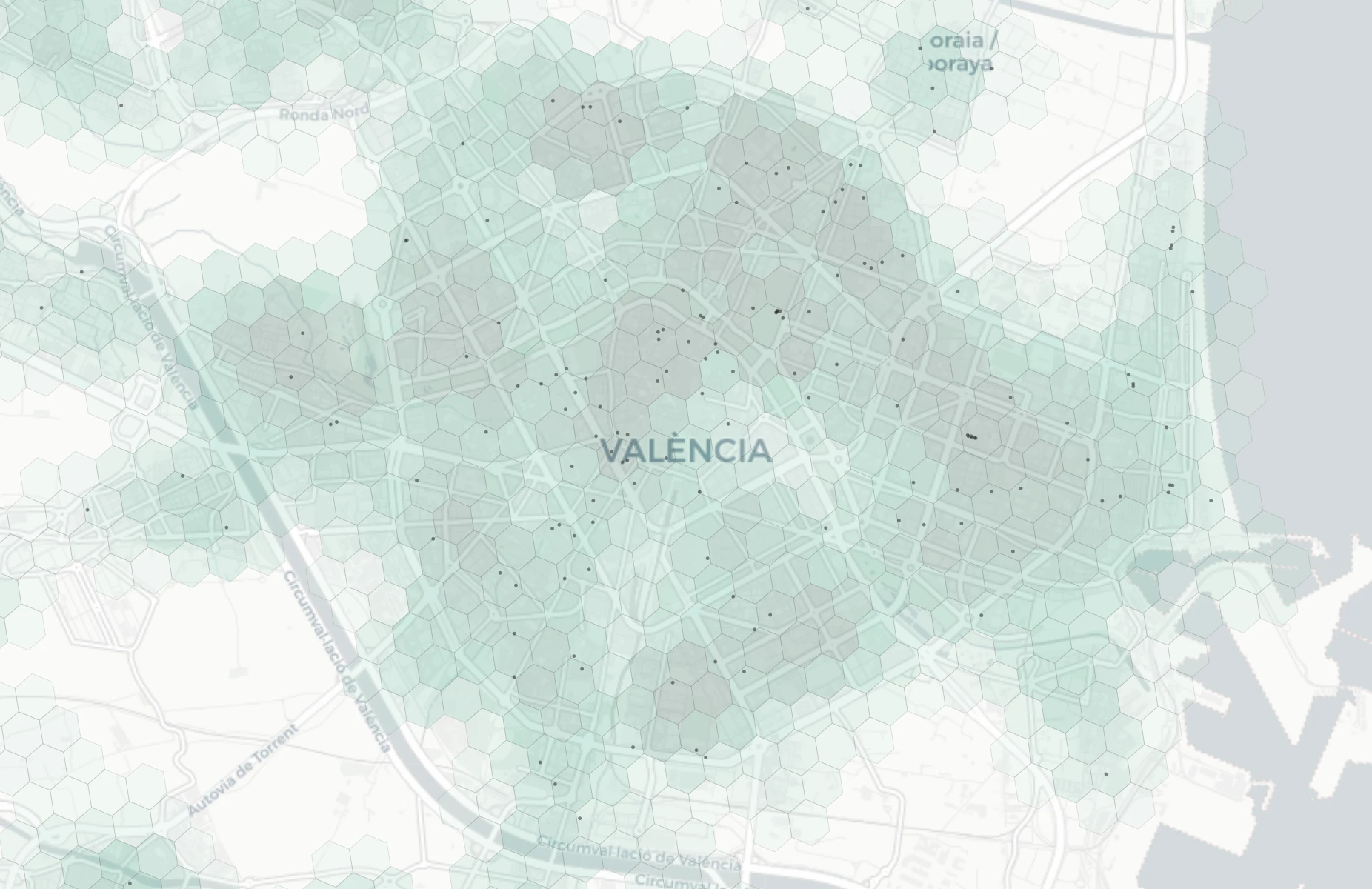 Valencia Family heatmap -- neighborhood scores