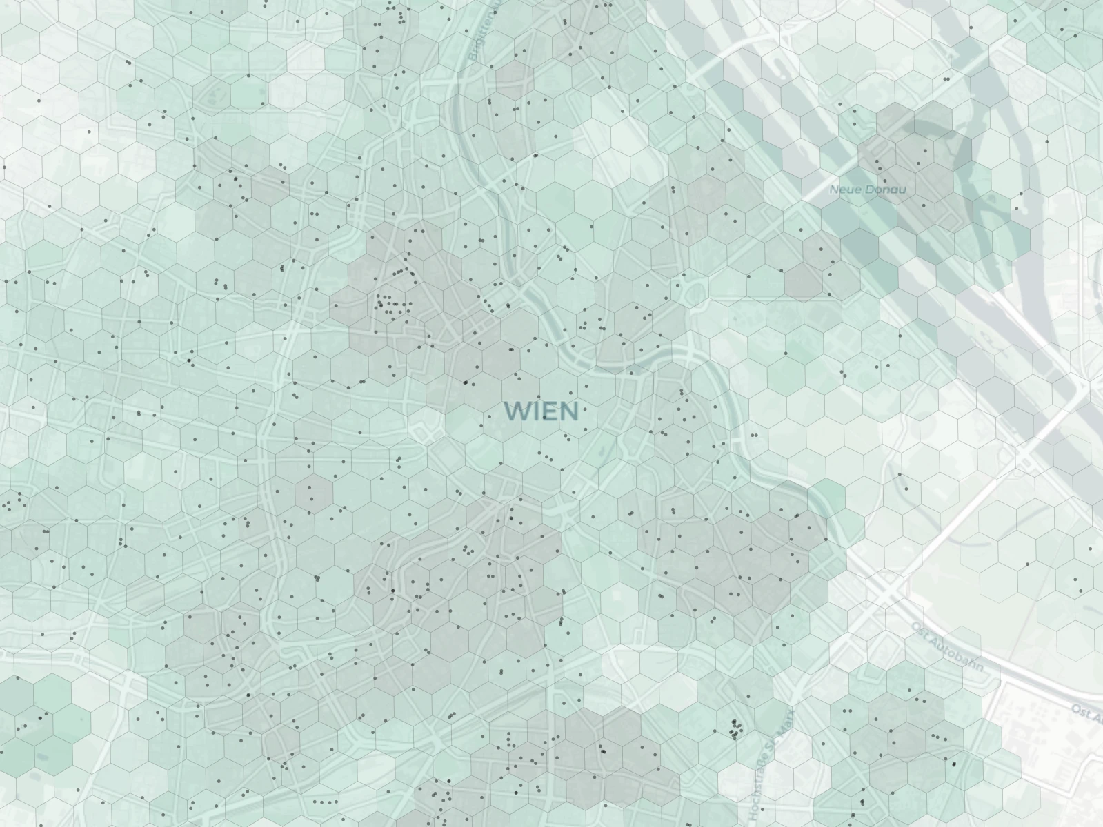 Vienna Family heatmap -- neighborhood scores