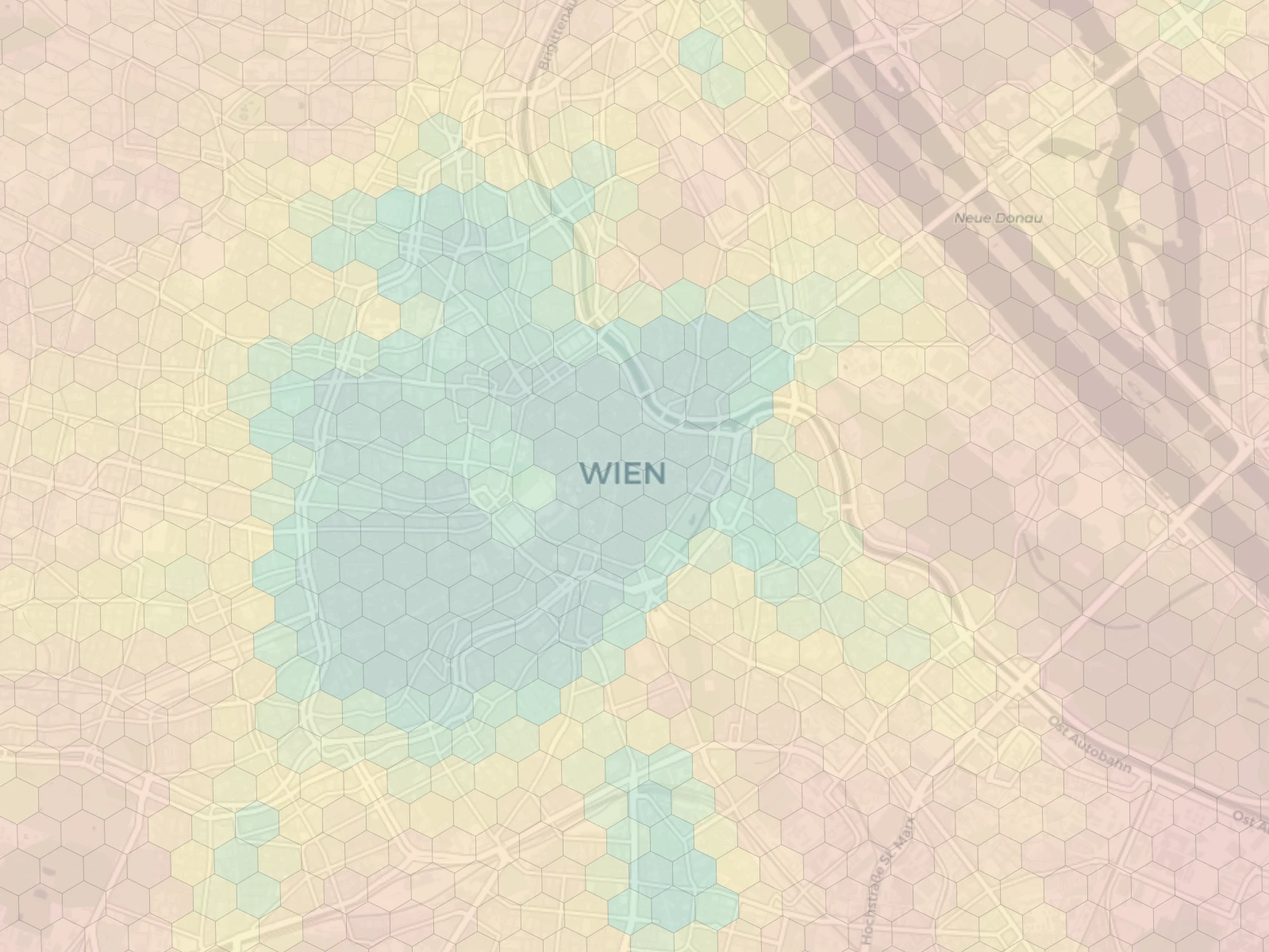 Vienna neighborhood livability heatmap