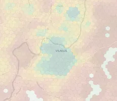 Vilnius neighborhood heatmap