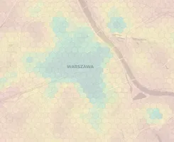 Warsaw neighborhood heatmap