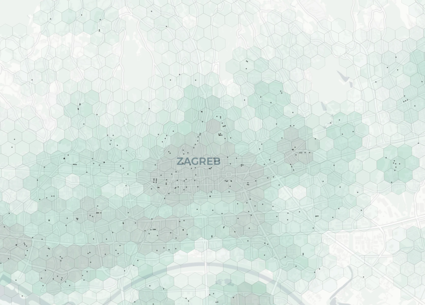 Zagreb Family heatmap -- neighborhood scores