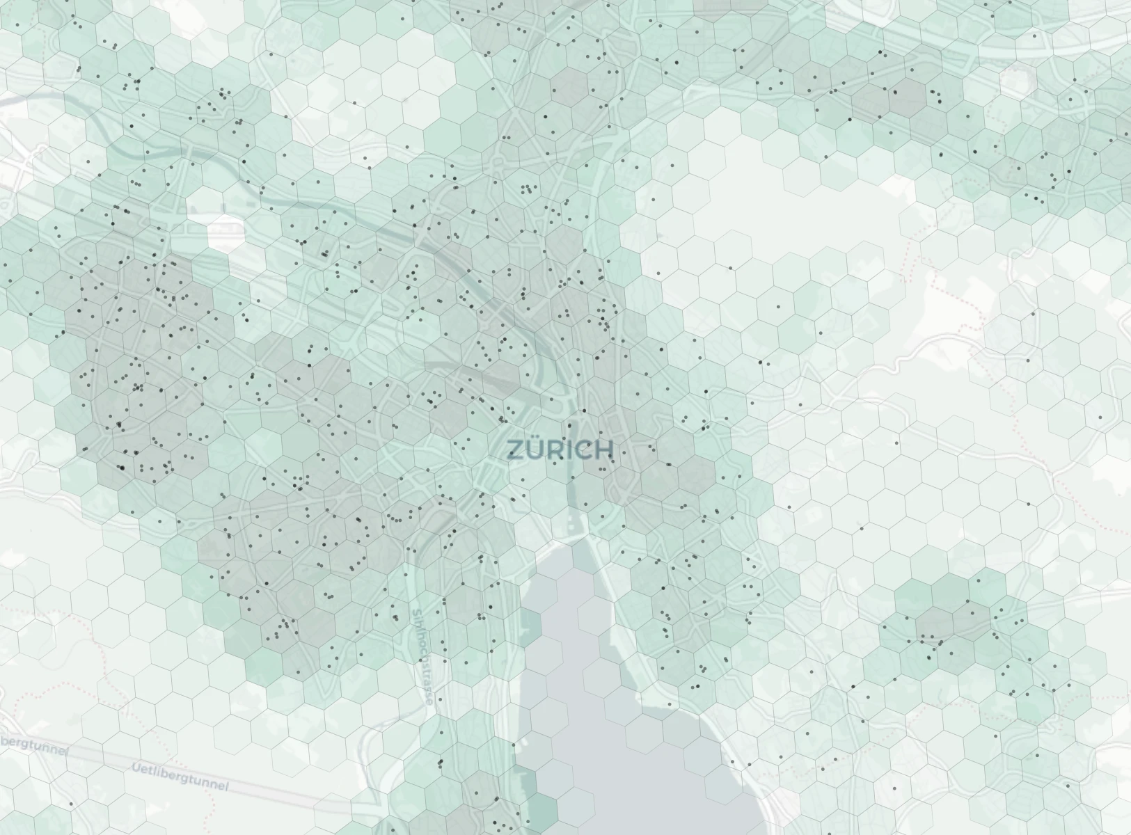 Zurich Family heatmap -- neighborhood scores