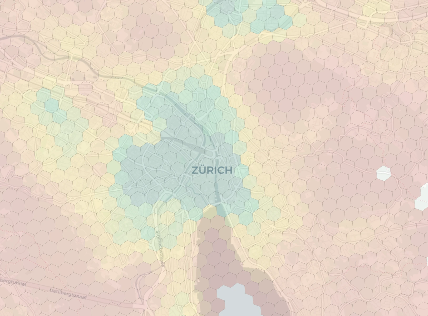 Zurich neighborhood livability heatmap
